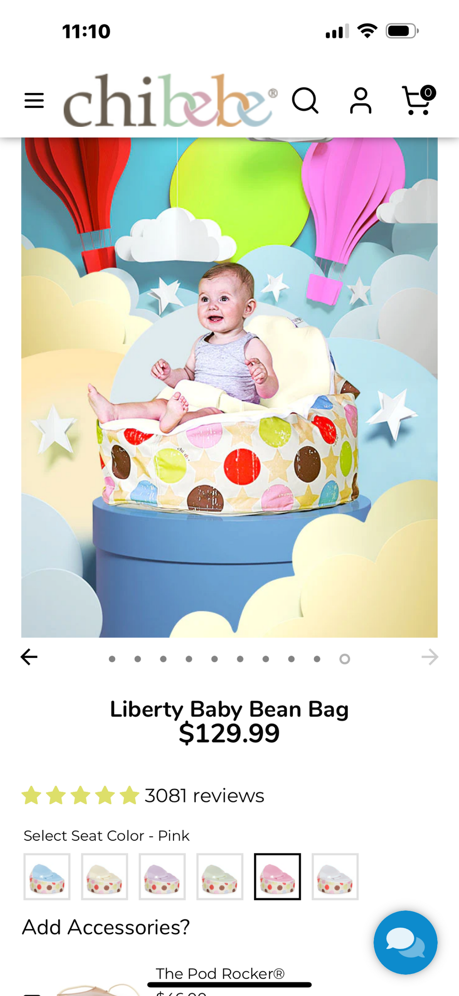 Chibebe Pod Rocker Chibebe Rocker Baby Bean Bag For $55 In - Main Image